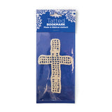 Handmade Tatted Lace Cross with Crosses Bookmark – Beige