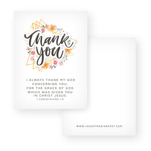 Thank You Cards with 1 Corinthians 1:4