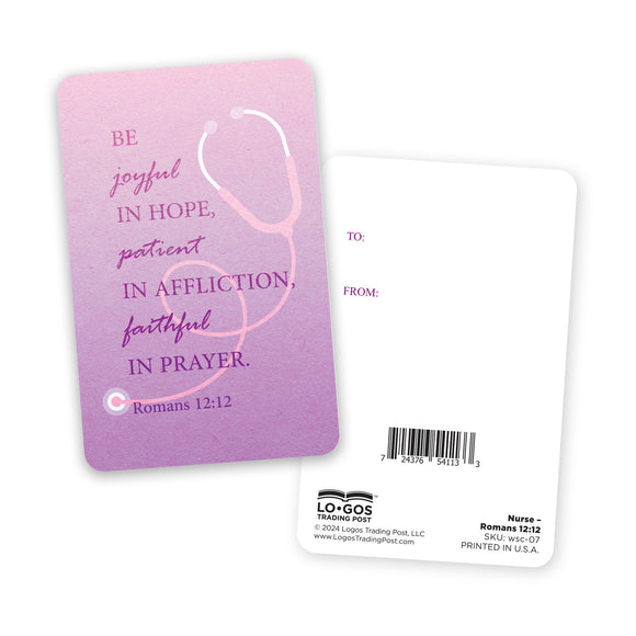 Wallet Scripture Card, Nurse – Romans 12:12