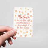 Wallet Scripture Card, Mother – Proverbs 31:25