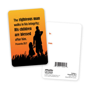 Wallet Scripture Card, Father – Proverbs 20:7