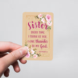 Wallet Scripture Card, Sister – Philippians 1:3