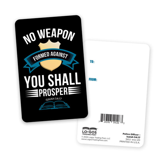 Wallet Scripture Card, Police Officer – Isaiah 54:17
