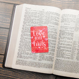 Wallet Scripture Card, Valentine – 1 Cor 13:8
