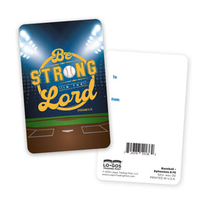 Wallet Scripture Card, Baseball – Ephesians 6:10