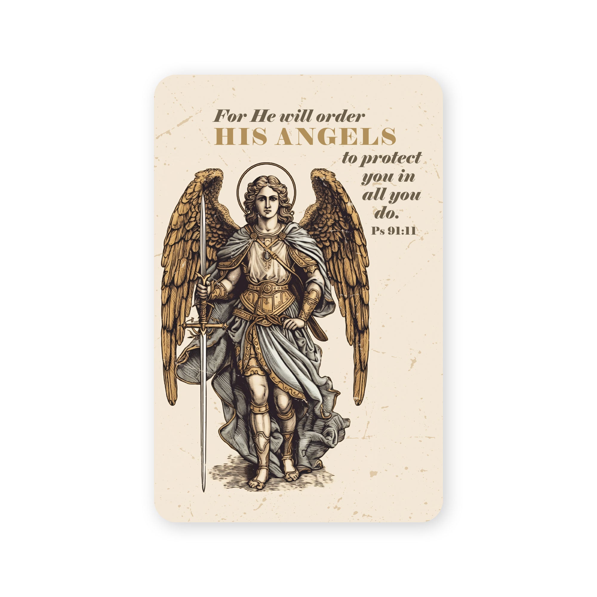 Wallet Scripture Card, Guardian Angel – Psalm 91:11 – Logos