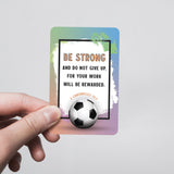 Wallet Scripture Card, Soccer - 2 Chronicles 15:7