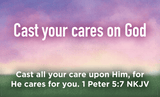 Children and Youth, Pass Along Scripture Cards, Cast Your Cares on God, 1 Peter 5:7, Pack of 25 - Logos Trading Post, Christian Gift