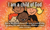 Children and Youth, Pass Along Scripture Cards, I am a Child of God, John 1:12, Pack of 25 - Logos Trading Post, Christian Gift