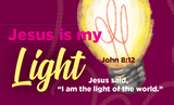 Children and Youth, Pass Along Scripture Cards, Jesus is my Light, John 8:12, Pack of 25 - Logos Trading Post, Christian Gift