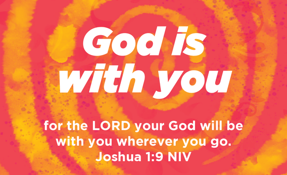 Children and Youth, Pass Along Scripture Cards, God is With You, Joshua 1:9, Pack of 25 - Logos Trading Post, Christian Gift