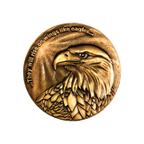 Front: Eagle with text, "...They will rise on wings like eagles..."