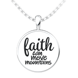 Women's Faith Sterling Silver Pendant on an 18 inch chain
