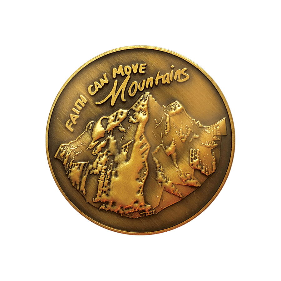Faith Can Move Mountains Christian Challenge Coin Christian Coins