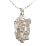 Jesus Savior Relief Sterling Silver Pendant with 18 inch chain