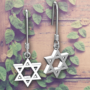 Logos Jewelry - Star of David, Sterling Silver Earrings - Logos Trading Post, Christian Gift