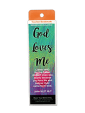 Children's Christian Bookmark, God Loves Me, John 16:27 - Pack of 25 - Logos Trading Post, Christian Gift