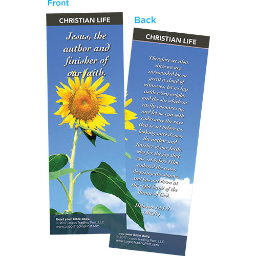 Jesus, The Author and Finisher of Our Faith Bookmarks, Pack of 25 - Christian Bookmarks
