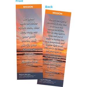 Let Your Light So Shine Before Men Bookmarks, Pack of 25 - Christian Bookmarks