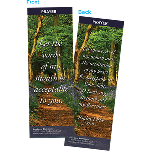 Let the Words of My Mouth Be Acceptable to You Bookmarks, Pack of 25 - Christian Bookmarks
