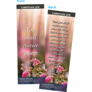 You Shall Receive Power Bookmarks, Pack of 25 - Christian Bookmarks