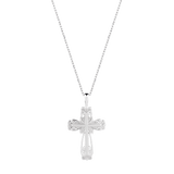 Elegant Cross Sterling Silver Necklace
