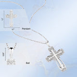 Elegant Cross Sterling Silver Necklace