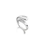 Sterling Silver Wrap Ring - Trust and Cut Out Cross, One Size Fits Most