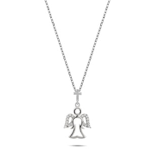 Standing Angel with CZ Accents