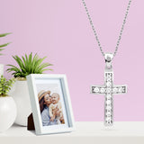 Raised Cross with CZ Accents