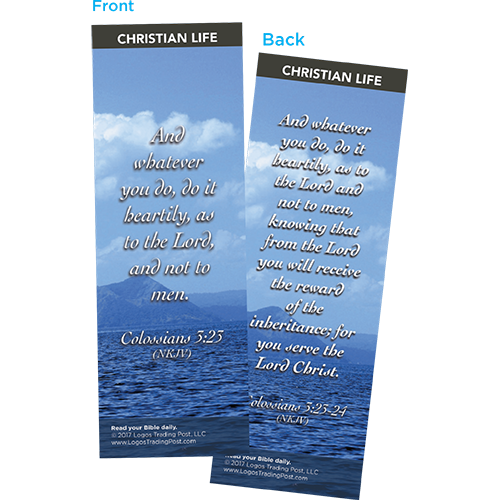 And Whatever You Do, Do It Heartily Bookmarks, Pack of 25 - Christian Bookmarks