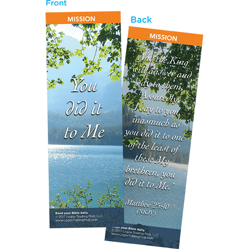 You Did It To Me Bookmarks, Pack of 25 - Christian Bookmarks