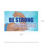 Children's Pass Along Scripture Cards - Be Strong, Pack of 25 - With Stand