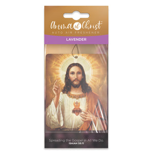 Air Freshener Sacred Heart of Jesus and Immaculate Heart of Mary - Lavender