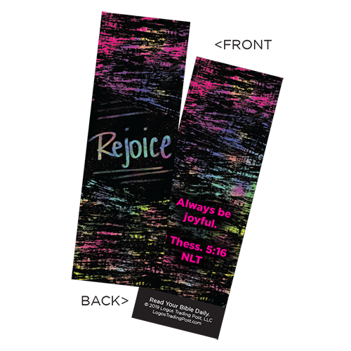 Children's Christian Bookmark, Rejoice, Thessalonians 5:16 - Pack of 25 - Christian Bookmarks