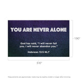 Children's Pass Along Scripture Cards - You Are Never Alone, Pack of 25 - With Stand