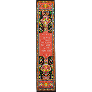 End Times, Seven churches, Woven Fabric Christian Bookmark, Smyrna, Signs of the End Times, Promises of the Seven Churches of Revelations, Silky Soft Revelations 2:11 Bookmarker for Novels Books and Bibles