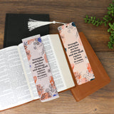 Strength and honor are her clothing - Proverbs 31:25 Woven and Tasseled Bookmark Set