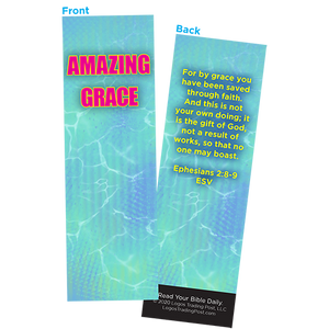 Children and Youth Bookmark, Amazing Grace, Ephesians 2:8-9, Pack of 25, Handouts for Classroom, Sunday School, and Bible Study