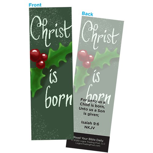 Children and Youth Bookmark, Christmas, Christ is Born, Isaiah 9:6, Pack of 25, Handouts for Classroom, Sunday School, and Bible Study
