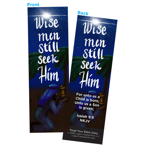 Children and Youth Bookmark, Christmas, Wise Men Still Seek Him, Isaiah 9:6, Pack of 25, Handouts for Classroom, Sunday School, and Bible Study