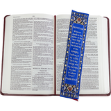 Divine Protection, Woven Fabric Christian Bookmark,  Silky Soft Psalm 91:1-2 Bookmarker for Novels Books and Bibles, Traditional Turkish Woven Design, Flexible Memory Verse Bookmark Gift