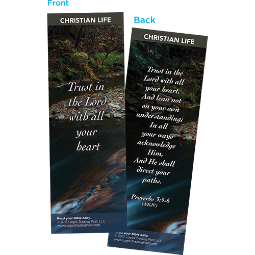Trust in the Lord with All Your Heart Bookmarks, Pack of 25 - Christian Bookmarks