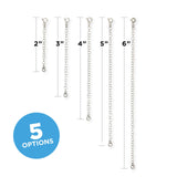 Sterling Silver Chain Extenders - Logos Trading Post, Christian Gift