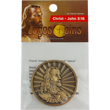 Packaged Antique Gold-Plated Religious Challenge Coin Head of Christ