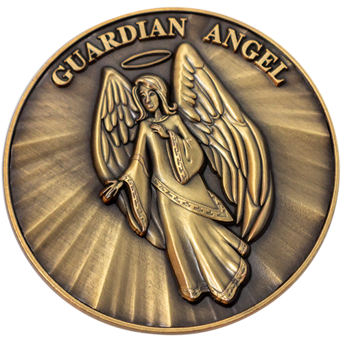 Front: Angel, with text, 