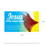 Children's Pass Along Scripture Cards - Jesus is My Superhero, Pack of 25 - With Stand
