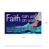 Children's Pass Along Scripture Cards - Faith Can Walk on Water, Pack of 25- With Stand