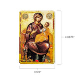 Virgin Mary Hope of all Faithful - Byzantine - Wooden Icon with Magnet and Stand