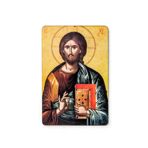 Jesus King of the Universe - Wooden Icon with Magnet and Stand